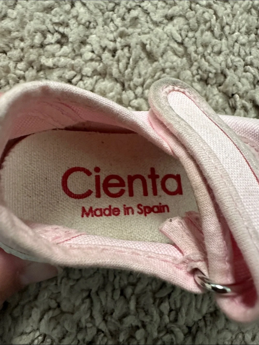 Cienta Light Pink Canvas Mary Jane Shoes for new walker (size 19)